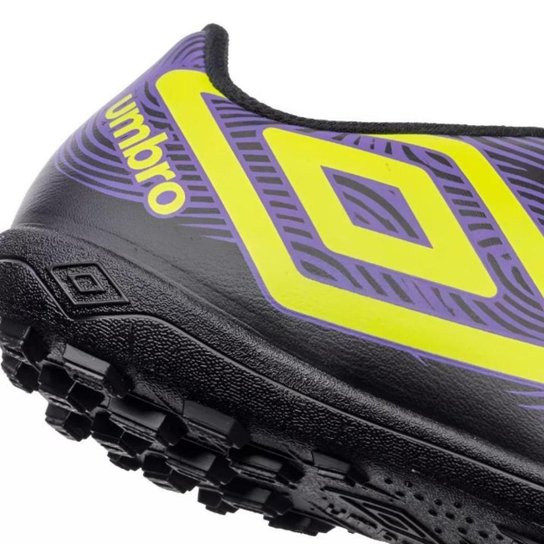 Chuteira Society Umbro Orbit Infantil Unissex Roxo Verde