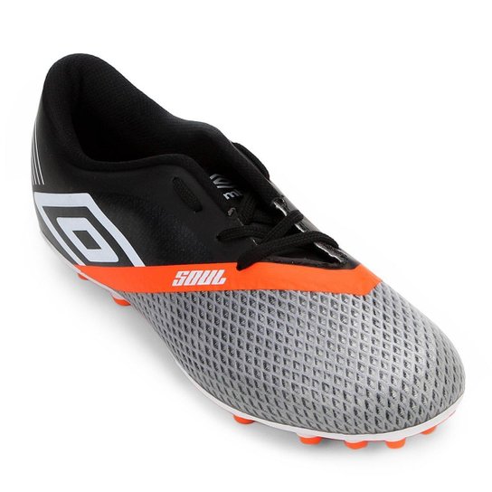 Chuteira Society Umbro Soul Club - Preto+Prata