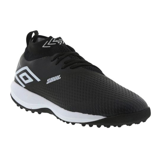 Chuteira Society Umbro Soul Knit EVA - Preto+Branco