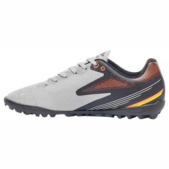 Chuteira Society Umbro Techno II Unissex Cinza Laranja