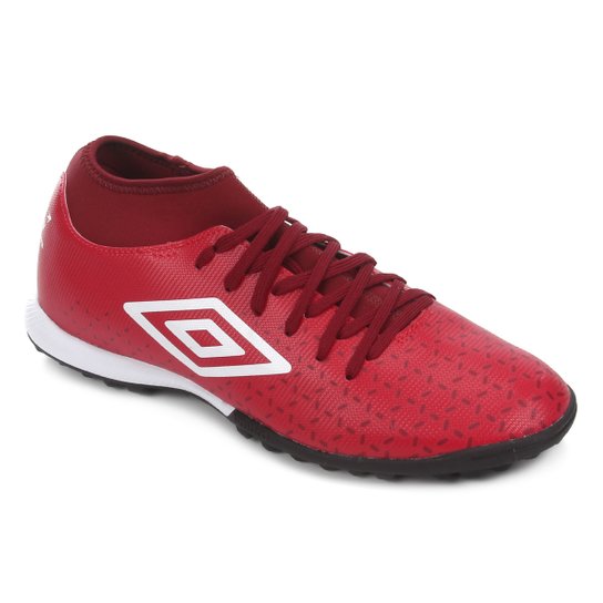Chuteira Society Umbro Velocita V Club - Vinho+Branco