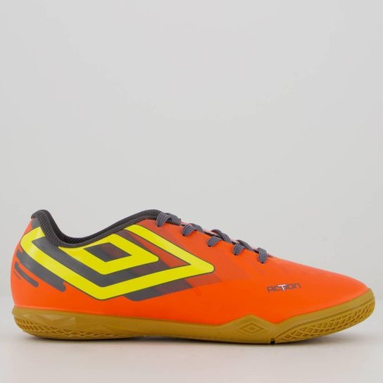 Chuteira Umbro Action Futsal Juvenil Laranja