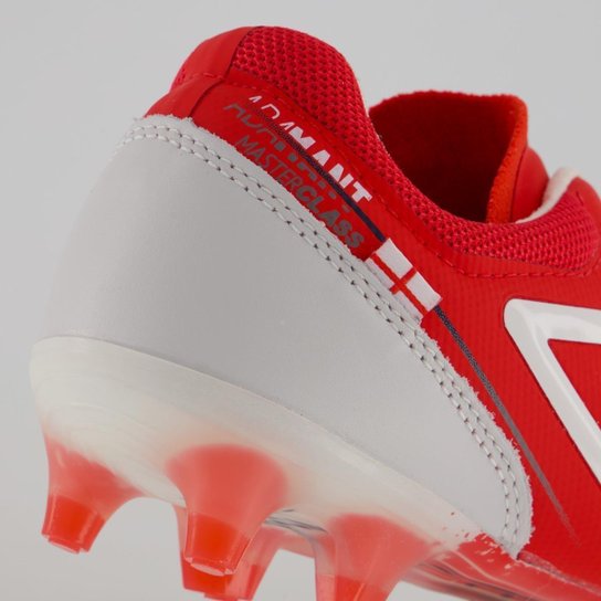 Chuteira Umbro Adamant Master Class Pro England Campo Branca e Vermelha