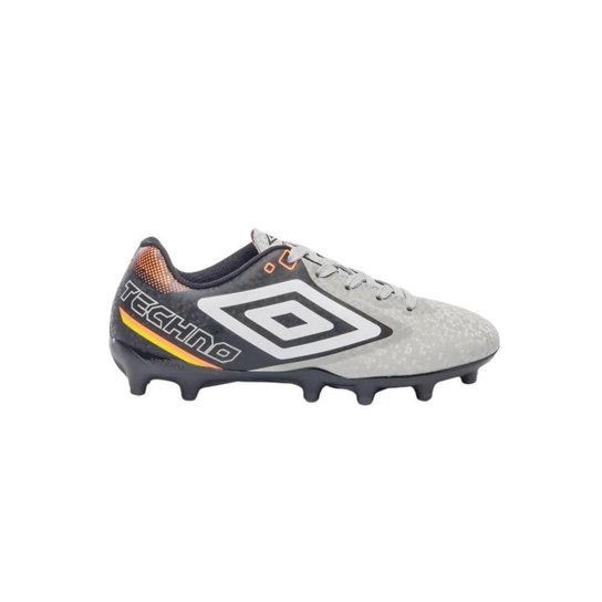 Chuteira Umbro Campo Techno II JR Cinza e Preto- Infantil 32
