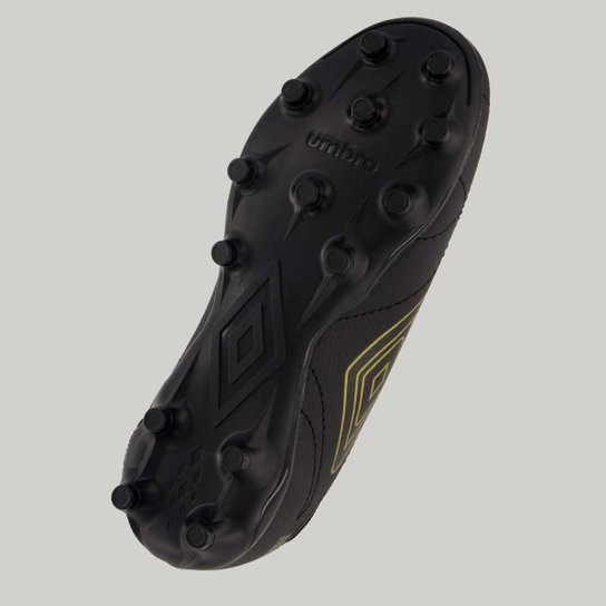 Chuteira Umbro Class Footballer Campo Juvenil Preta e Dourada