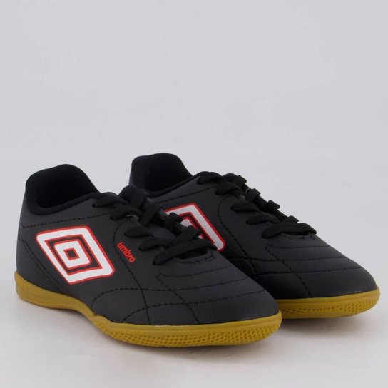 Chuteira Umbro Class Footballer Futsal Juvenil Preta e Branca