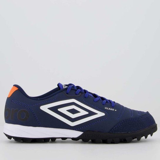 Chuteira Umbro Class+ Society Azul-Marinho e Branca