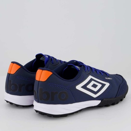 Chuteira Umbro Class+ Society Azul-Marinho e Branca