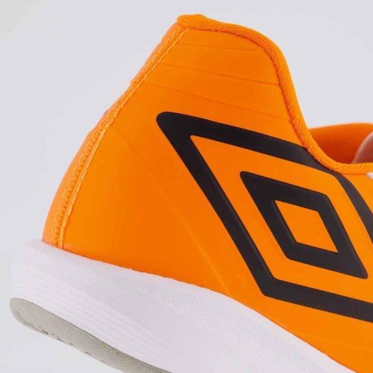 Chuteira Umbro Fifty VI Futsal Branca e Laranja