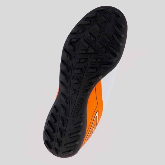 Chuteira Umbro Fifty VI League Society Branca e Laranja
