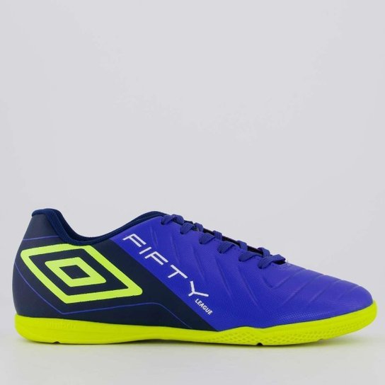 Chuteira Umbro Fifyt VI League Futsal Azul e Verde