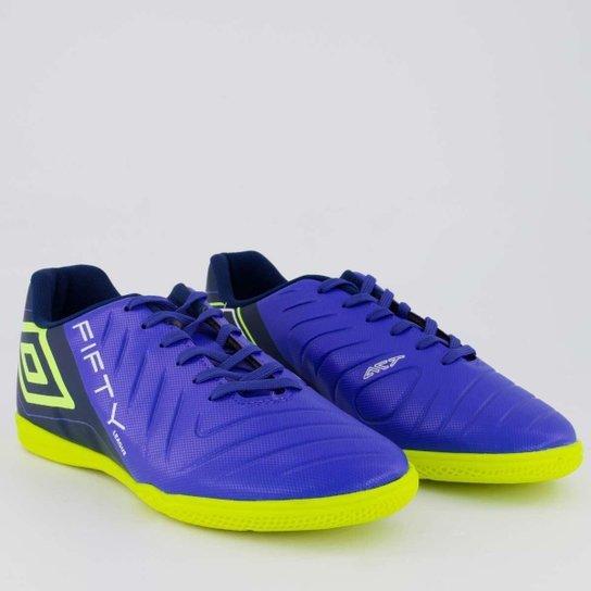 Chuteira Umbro Fifyt VI League Futsal Azul e Verde