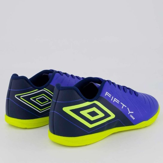 Chuteira Umbro Fifyt VI League Futsal Azul e Verde