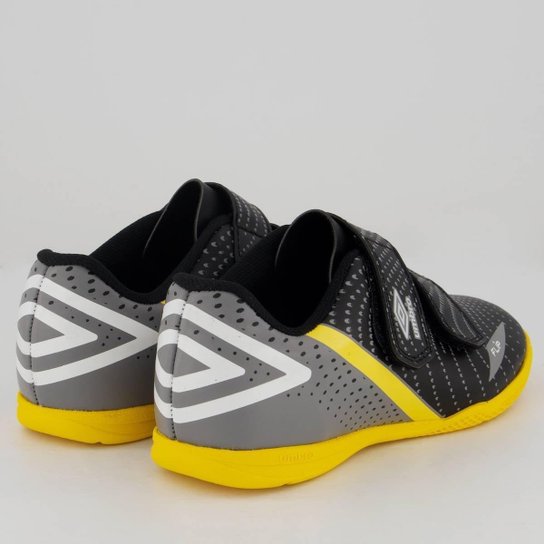 Chuteira Umbro Flip Futsal Kids Preta e Cinza
