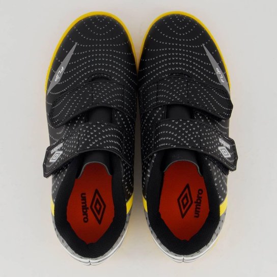 Chuteira Umbro Flip Futsal Kids Preta e Cinza