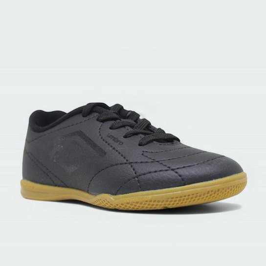 Chuteira Umbro futsal Class Footballer Jr - preto e dourado