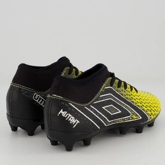 Chuteira Umbro Mutant Campo Juvenil Amarela e Preta