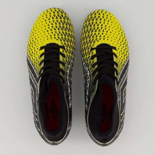 Chuteira Umbro Mutant Campo Juvenil Amarela e Preta
