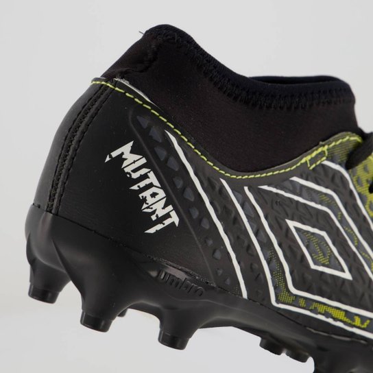 Chuteira Umbro Mutant Campo Juvenil Amarela e Preta