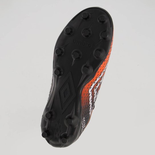 Chuteira Umbro Mutant Campo Juvenil Laranja e Preta