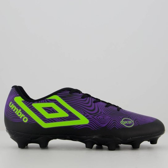 Chuteira Umbro Orbit Campo Preta e Verde