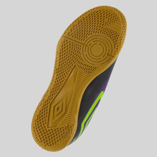 Chuteira Umbro Orbit Futsal Juvenil Roxa e Verde