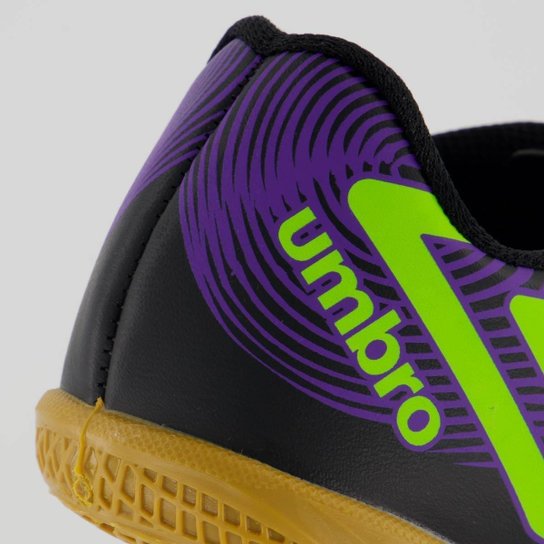 Chuteira Umbro Orbit Futsal Juvenil Roxa e Verde
