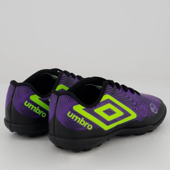 Chuteira Umbro Orbit Society Juvenil Roxa e Verde