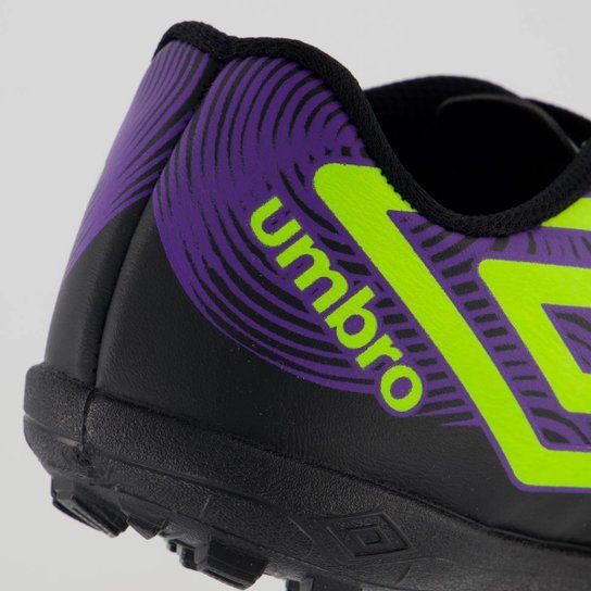 Chuteira Umbro Orbit Society Juvenil Roxa e Verde