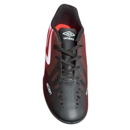 CHUTEIRA UMBRO SOCIETY ACTION-PRETO/VERMELHO/BRANCO