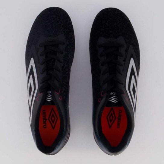 Chuteira Umbro Techno II Campo Preta e Cinza