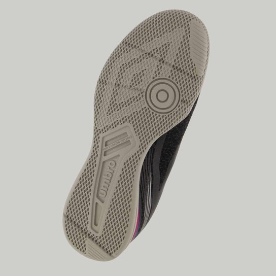 Chuteira Umbro Techno II Futsal Juvenil Preta e Cinza