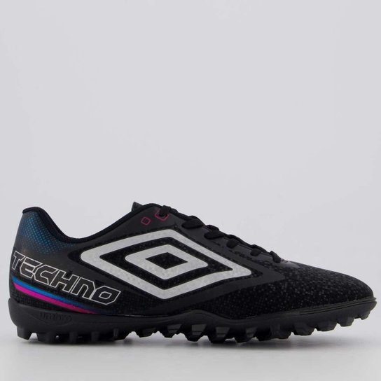 Chuteira Umbro Techno II Society Preta e Cinza