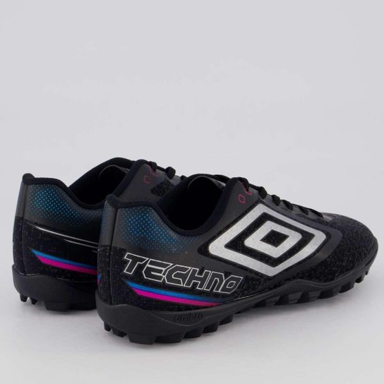 Chuteira Umbro Techno II Society Preta e Cinza