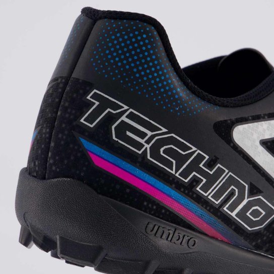Chuteira Umbro Techno II Society Preta e Cinza