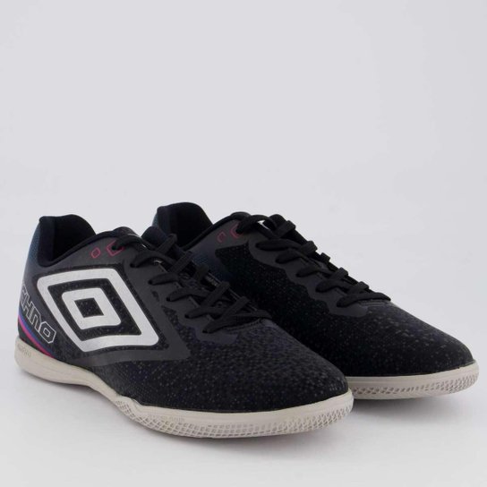 Chuteira Umbro Tecno II Futsal Preta e Cinza