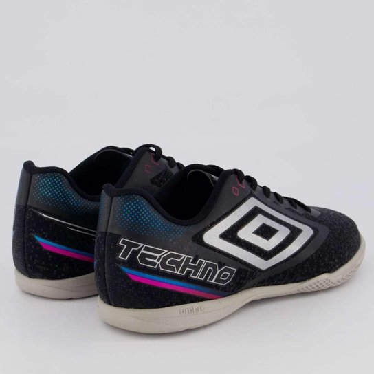 Chuteira Umbro Tecno II Futsal Preta e Cinza
