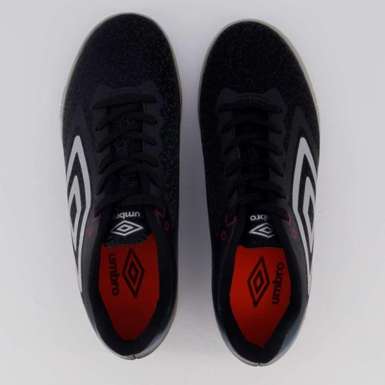 Chuteira Umbro Tecno II Futsal Preta e Cinza