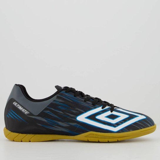 Chuteira Umbro Ultimate Futsal Preta e Azul