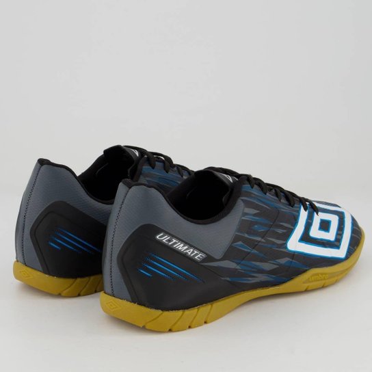 Chuteira Umbro Ultimate Futsal Preta e Azul
