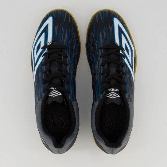 Chuteira Umbro Ultimate Futsal Preta e Azul