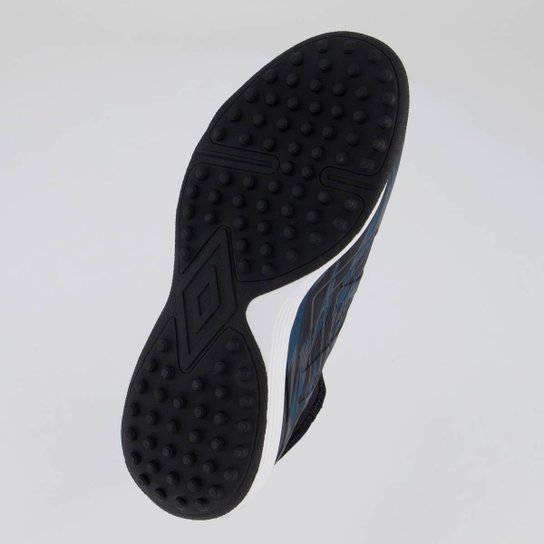 Chuteira Umbro Ultimate Society Juvenil Preta e Azul