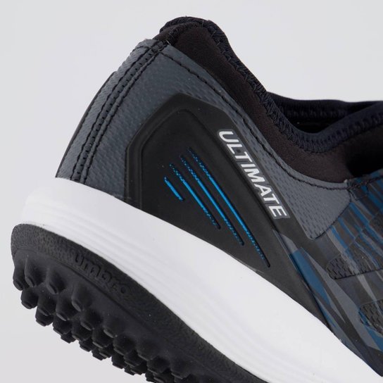 Chuteira Umbro Ultimate Society Juvenil Preta e Azul