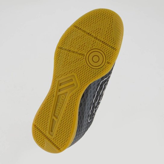 Chuteira Umbro Warskin Futsal Juvenil Preta e Vermelha