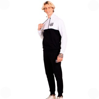 Conjunto Moletom Santos Oficial Blusa Canguru e Calça