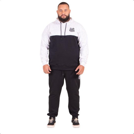 Conjunto Santos Blusa Canguru e Calça Moletom Plus Size