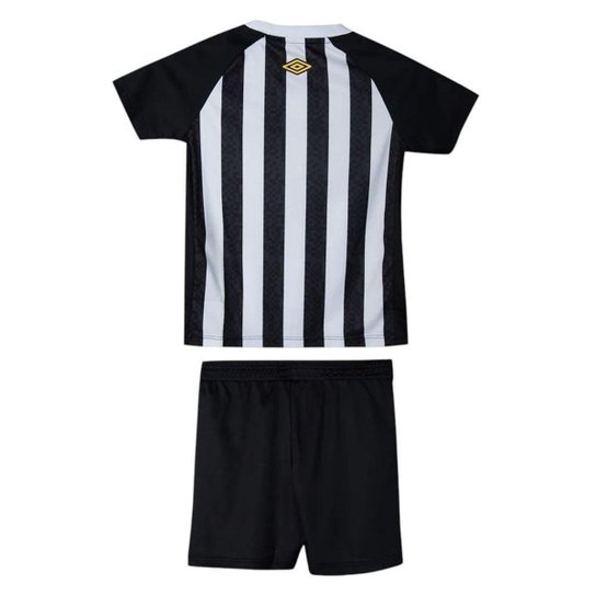 Conjunto Umbro Santos II 2025 Infantil - Preto 1