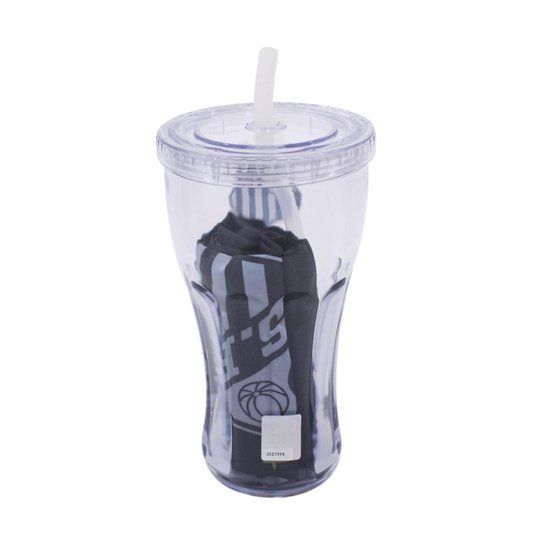 Copo Com Canudo 550ml E Mochila Tipo Saco - Santos