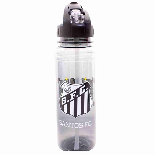 Garrafa De Plástico Com Canudo Retrátil 700ml - Santos