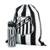 Garrafa Plástico 450ml Com Mochila Tipo Saco - Santos - Preto+Branco